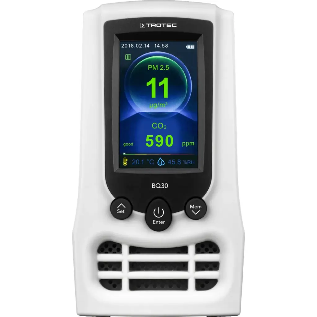 Moniteur de qualité de l'air CO2 et compteur de particules BQ30